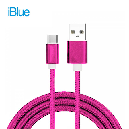 CABLE TIPO C IBLUE USB PINK (PN IBUC03-PK)**